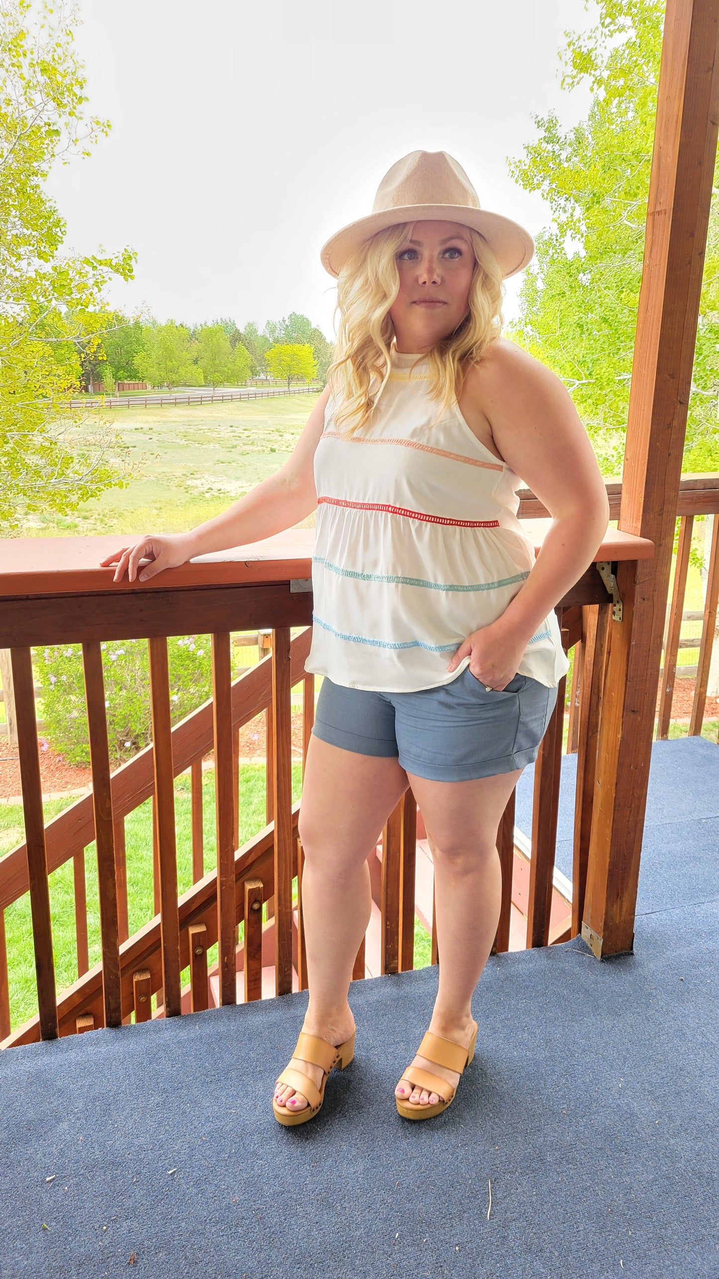 Colorful Zinnia Tank