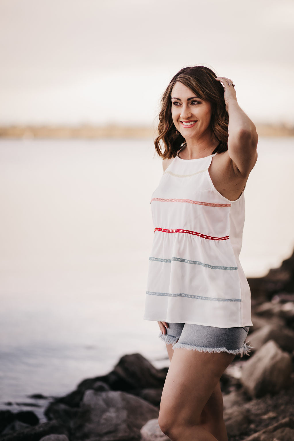 Colorful Zinnia Tank