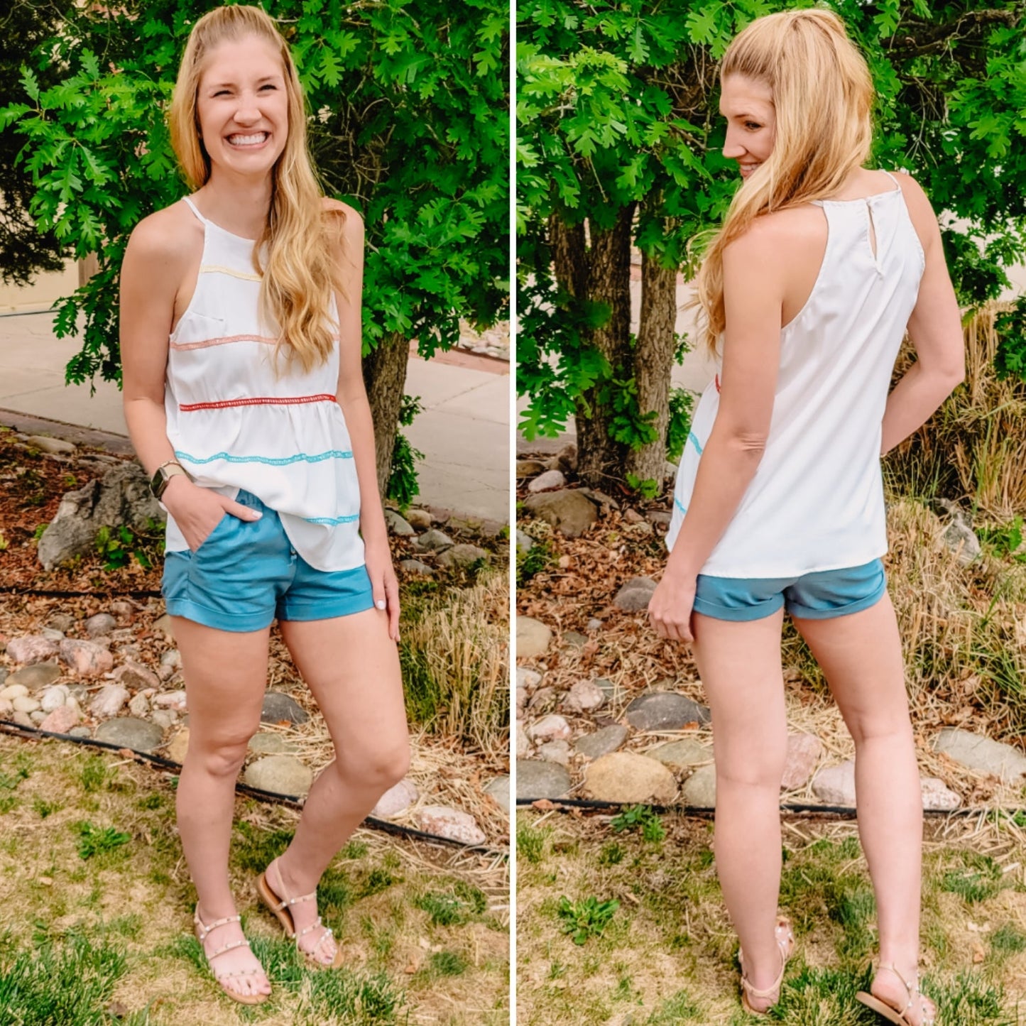 Colorful Zinnia Tank